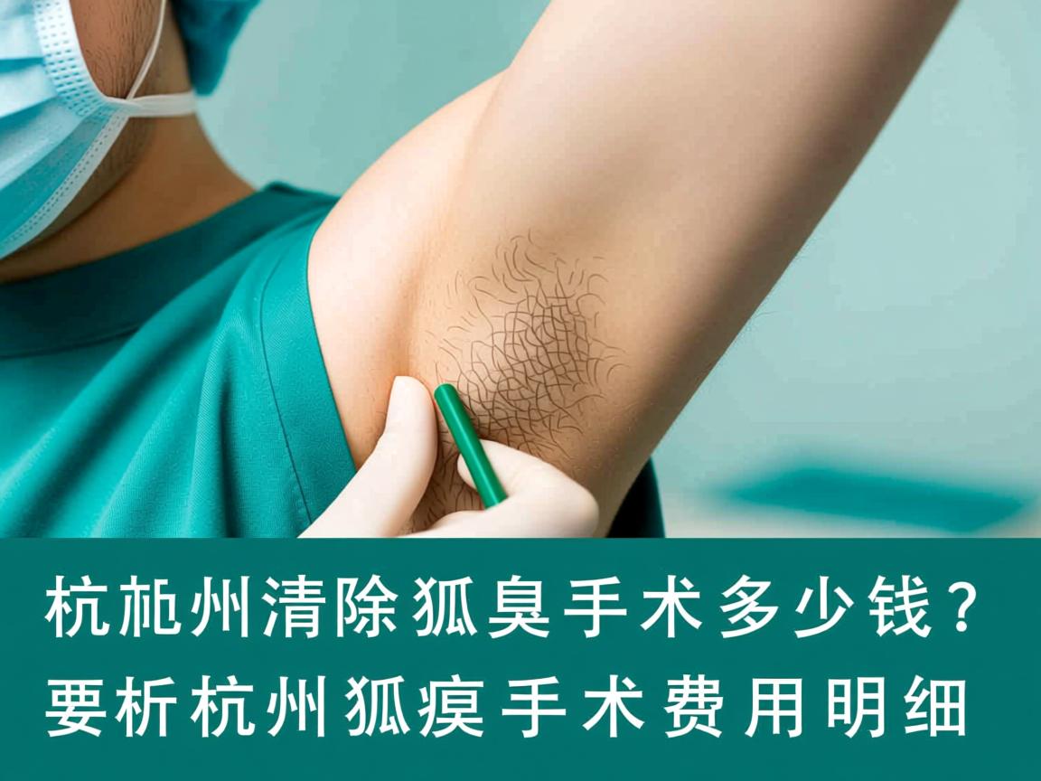 杭州清除狐臭手术多少钱？解析杭州狐臭手术费用明细