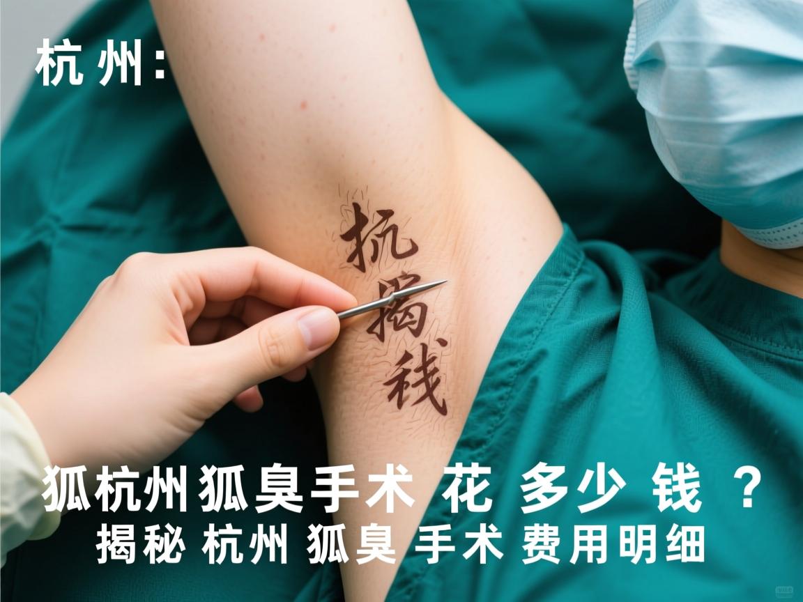 杭州狐臭手术花多少钱？揭秘杭州狐臭手术费用明细