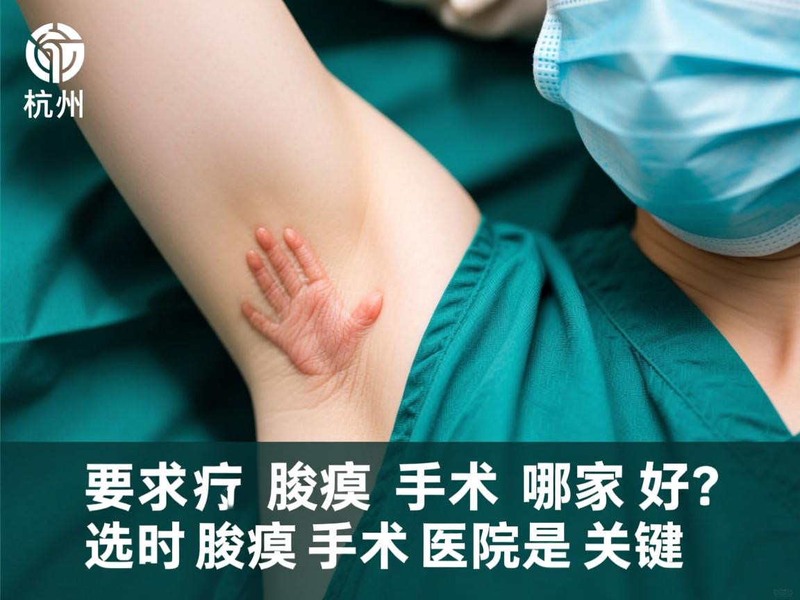 杭州腋臭手术哪家好？选对腋臭手术医院是关键