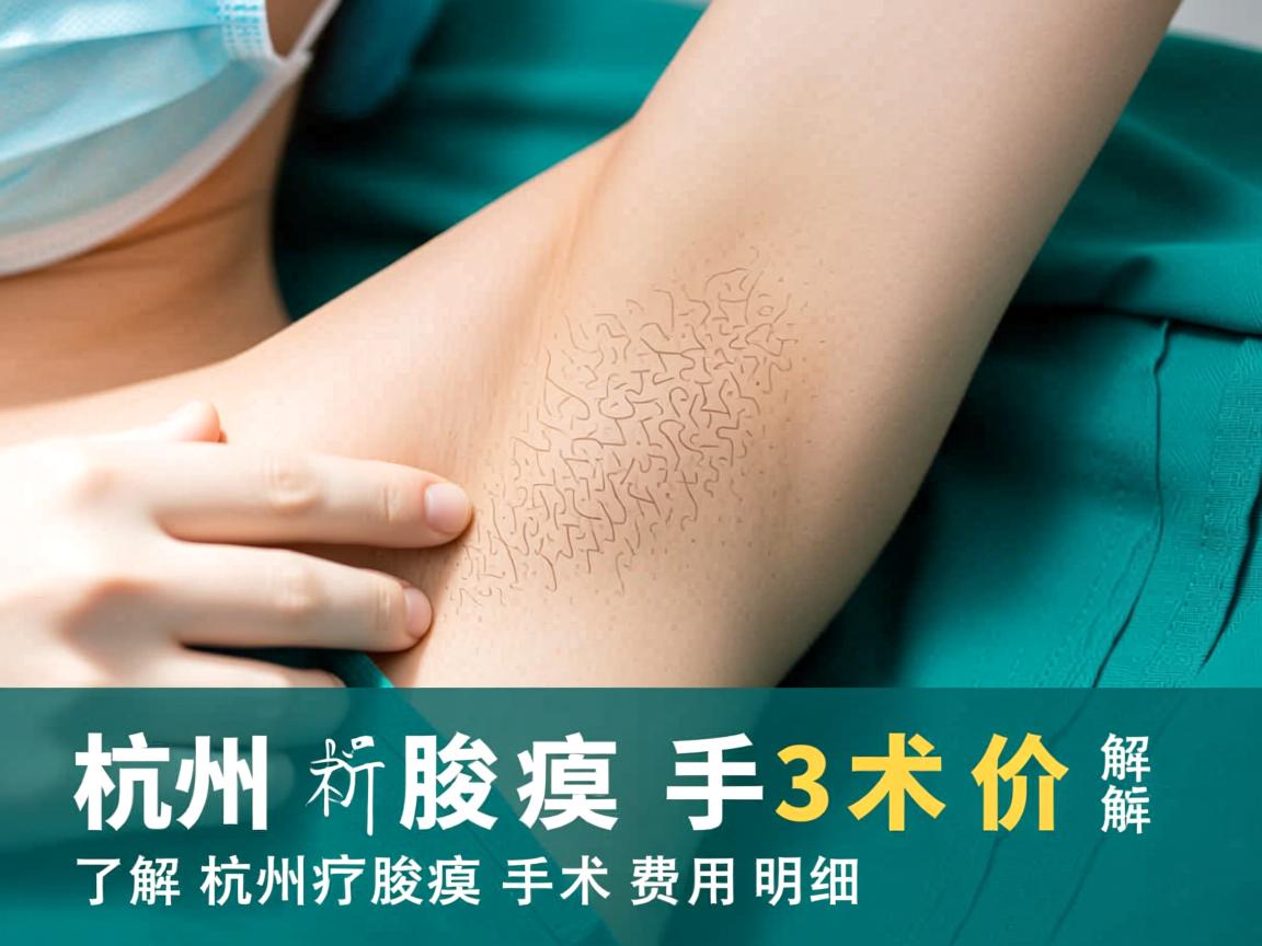 杭州腋臭手术价格解析，了解杭州腋臭手术费用明细