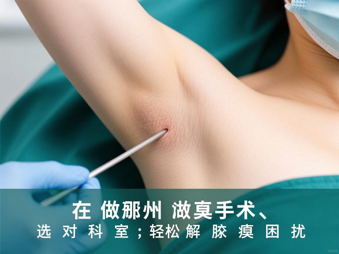 在湖州做腋臭手术,选对科室,轻松解决腋臭困扰 在湖州做腋臭手术,选对科室,轻松解决腋臭困扰