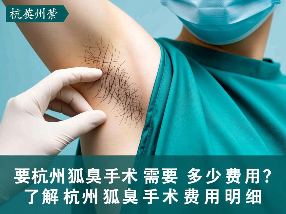 杭州狐臭手术需要多少费用？了解杭州狐臭手术费用明细