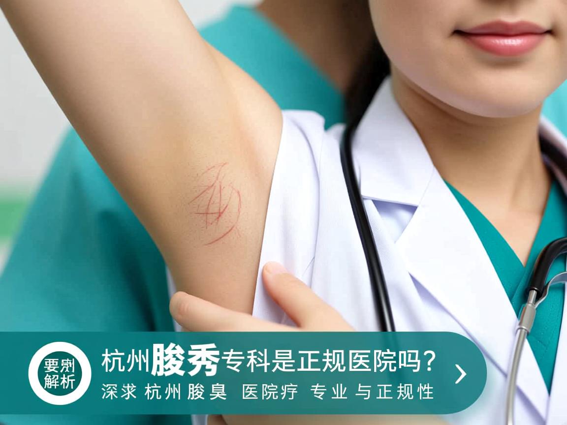 杭州腋秀腋臭专科是正规医院吗?深度解析杭州腋臭医院的专业与正规性 杭州腋秀腋臭专科是正规医院吗?深度解析杭州腋臭医院的专业与正规性