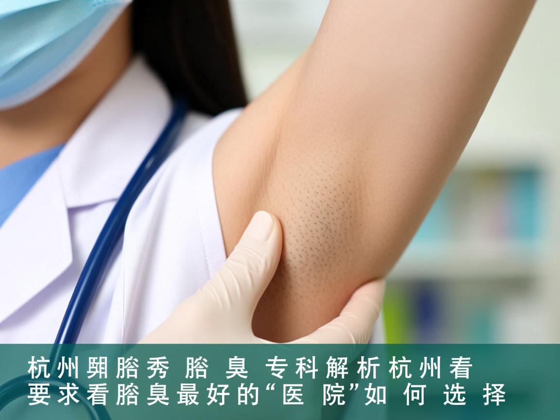 杭州腋秀腋臭专科解析，杭州看腋臭最好的医院如何选择