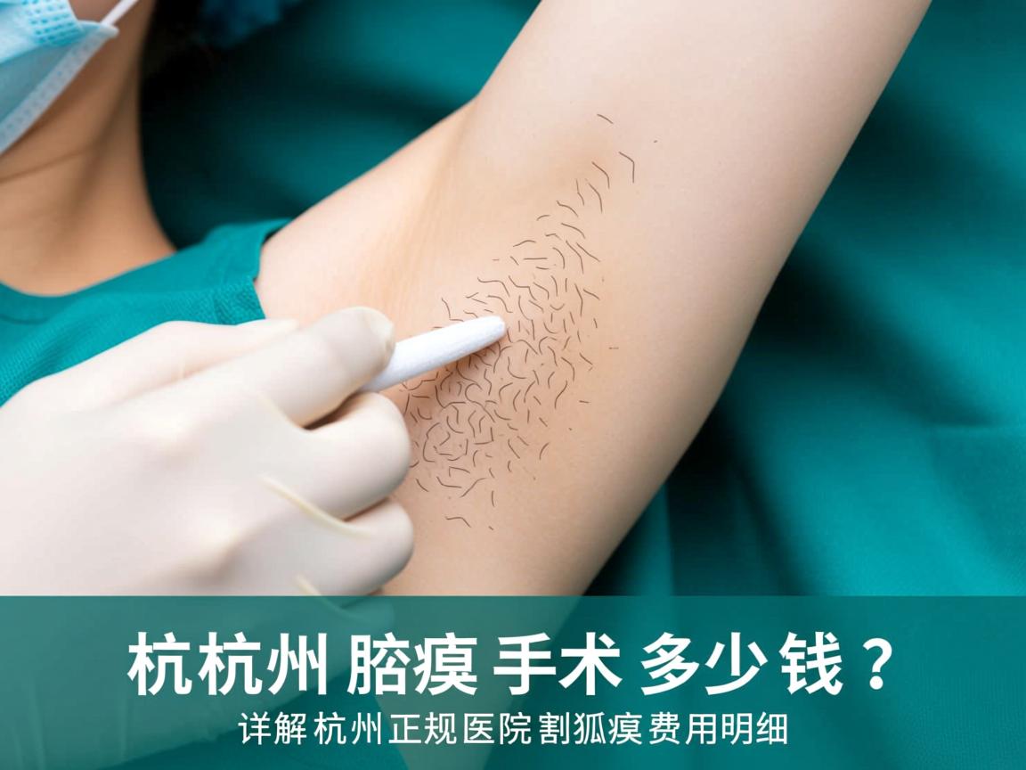 杭州腋臭手术多少钱？详解杭州正规医院割狐臭费用明细