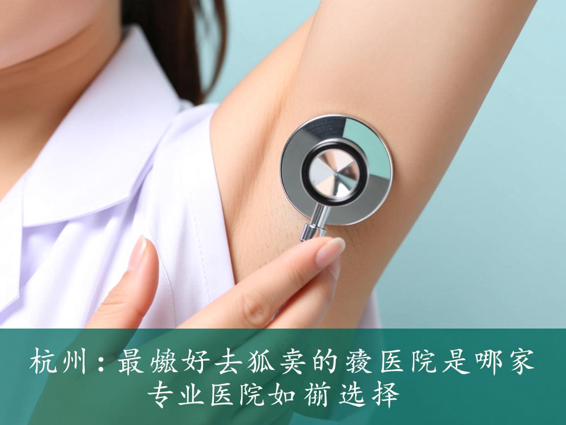 杭州腋秀解析，杭州最好去狐臭的医院是哪家，专业医院如何选择