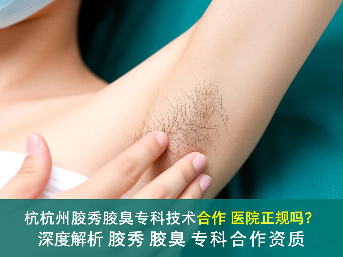 杭州腋秀腋臭专科技术合作医院正规吗？深度解析腋秀腋臭专科合作资质