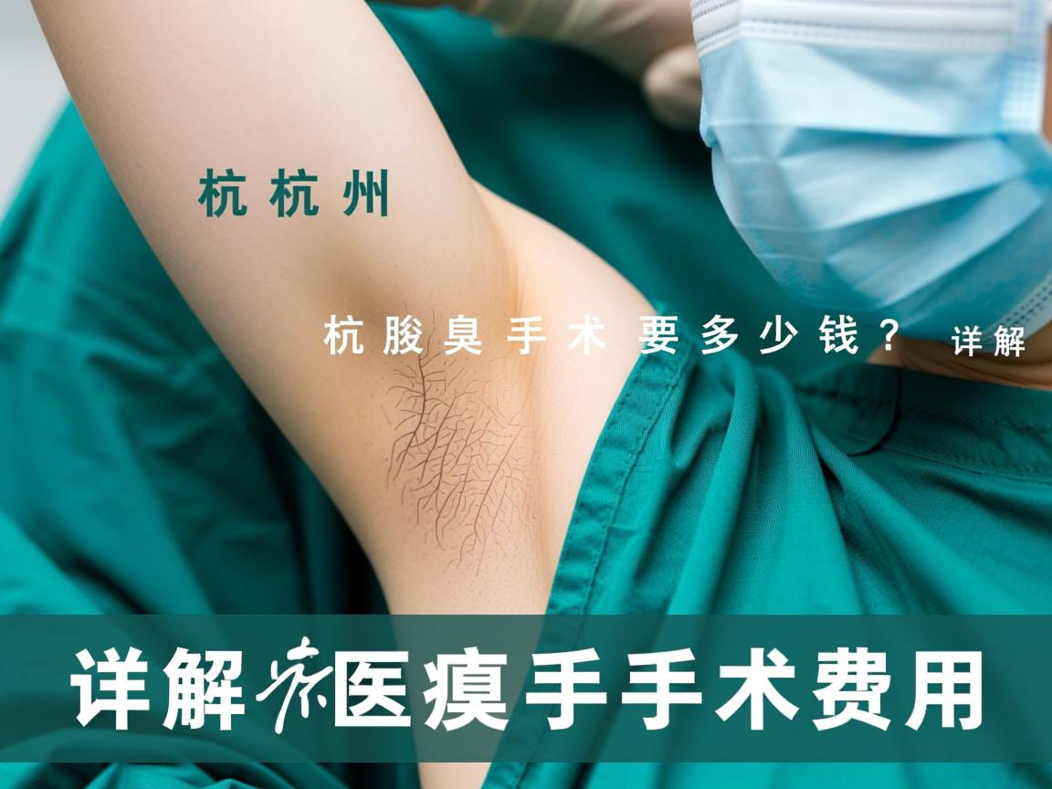 杭州腋臭手术要多少钱？详解杭州腋臭手术费用