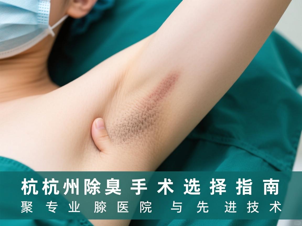 杭州除腋臭手术选择指南，聚焦专业腋臭医院与先进技术