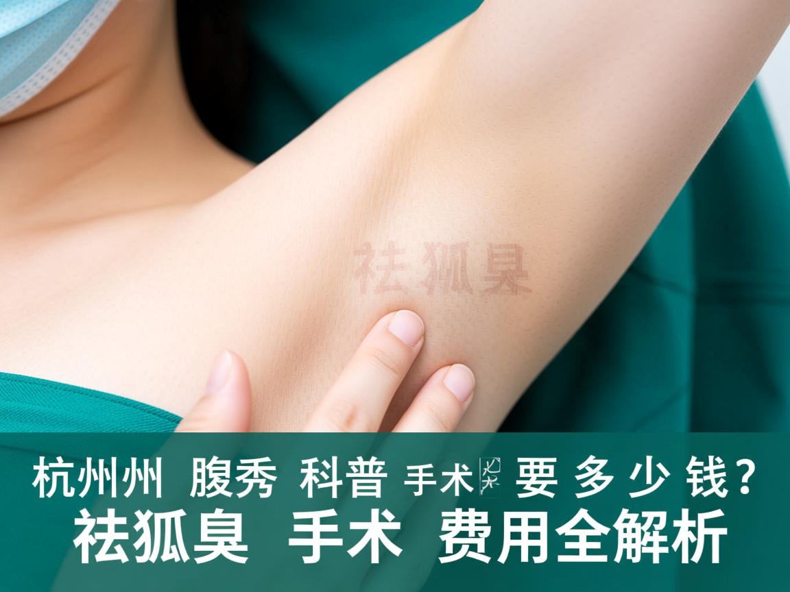 杭州腋秀科普，在湖州做祛狐臭手术要多少钱？祛狐臭手术费用全解析