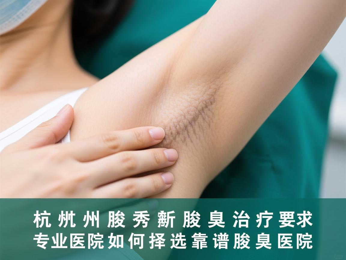 杭州腋秀解析腋臭治疗，专业医院如何选择靠谱腋臭医院