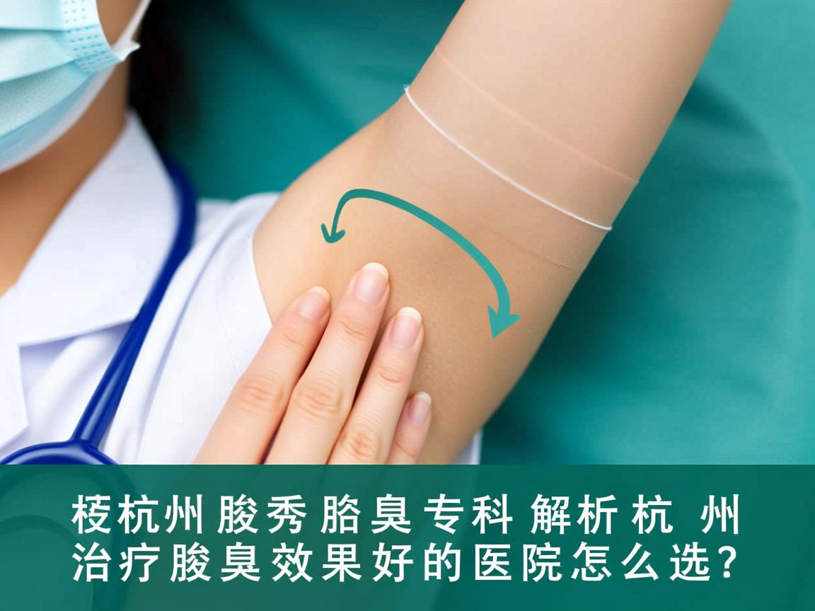 杭州腋秀腋臭专科解析，杭州治疗腋臭效果好的医院怎么选？