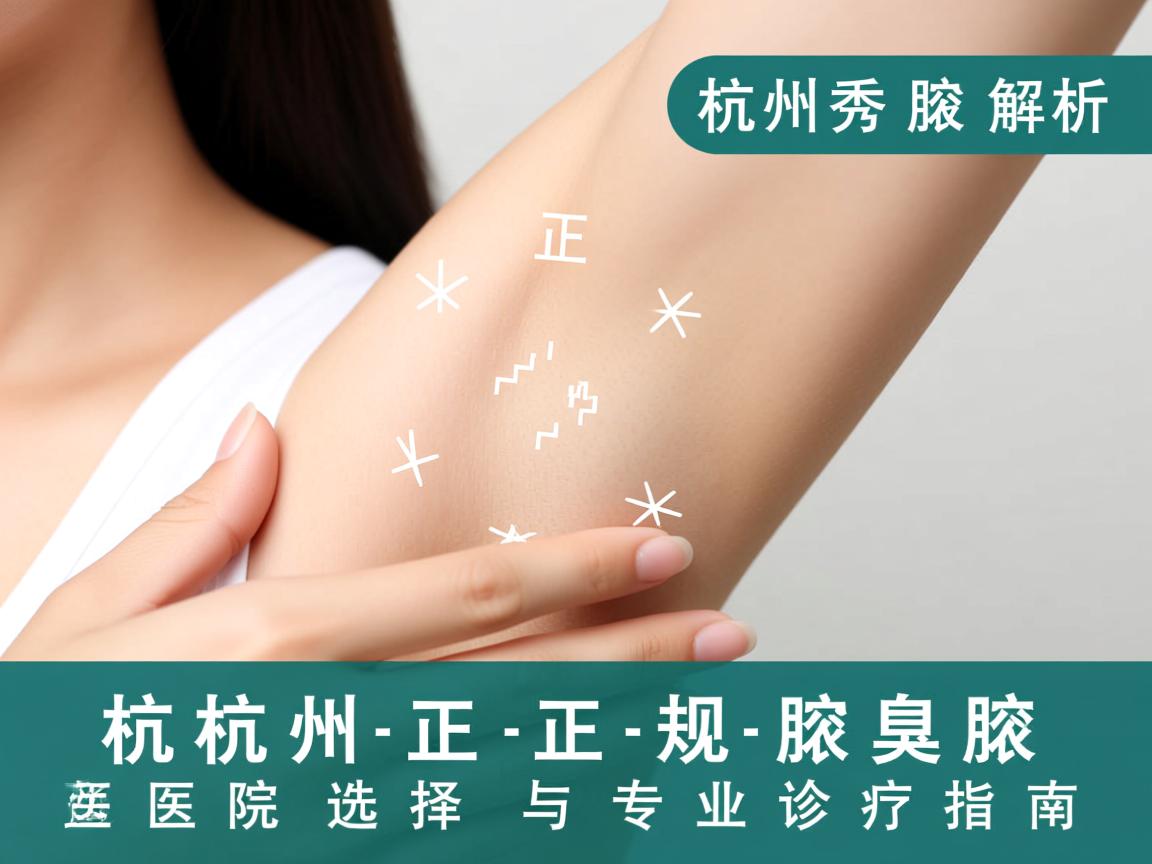 杭州腋秀解析，杭州正规腋臭医院选择与专业诊疗指南