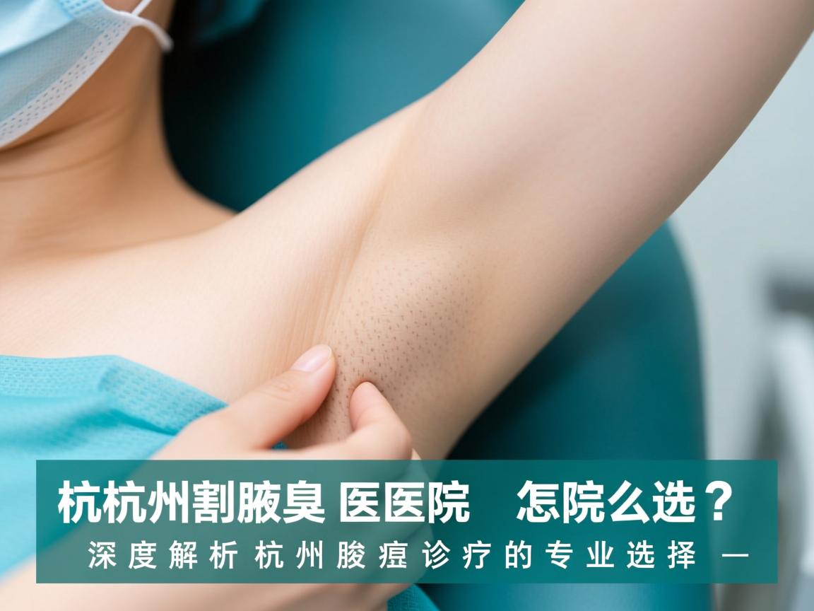 杭州割腋臭医院怎么选？深度解析杭州腋臭诊疗的专业选择