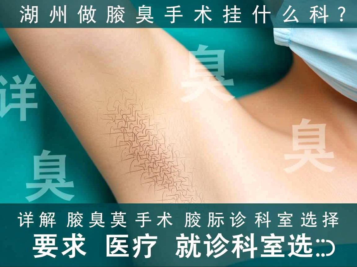 在湖州做腋臭手术挂什么科？详解腋臭手术的就诊科室选择