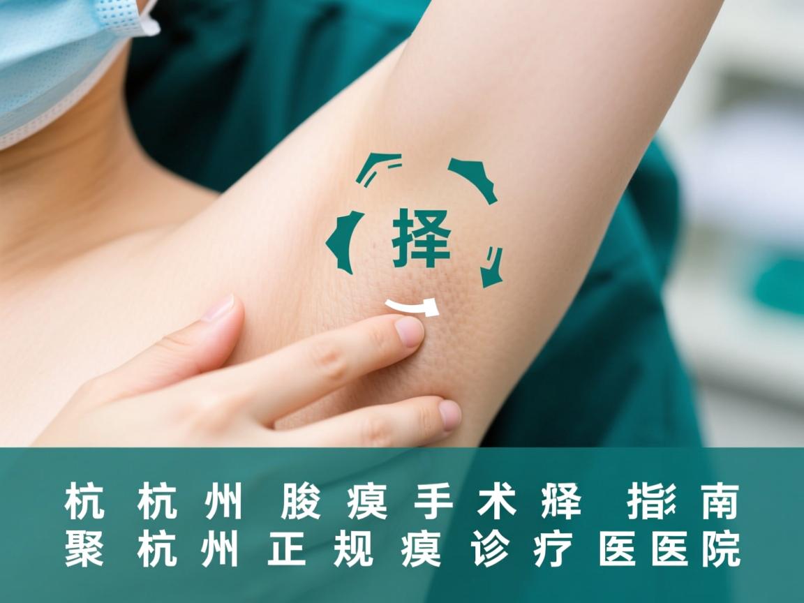 杭州腋臭手术选择指南，聚焦杭州正规腋臭诊疗医院