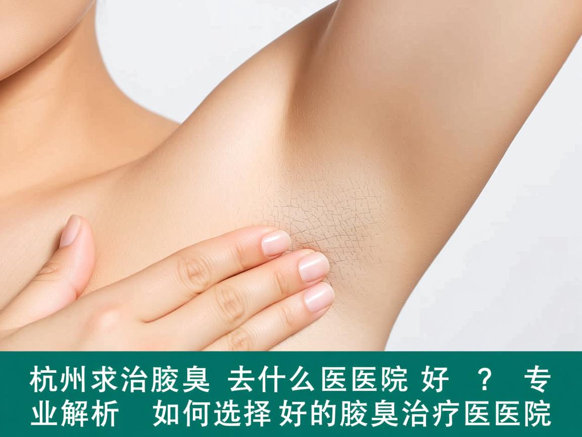 杭州治疗腋臭去什么医院好？专业解析如何选择好的腋臭治疗医院