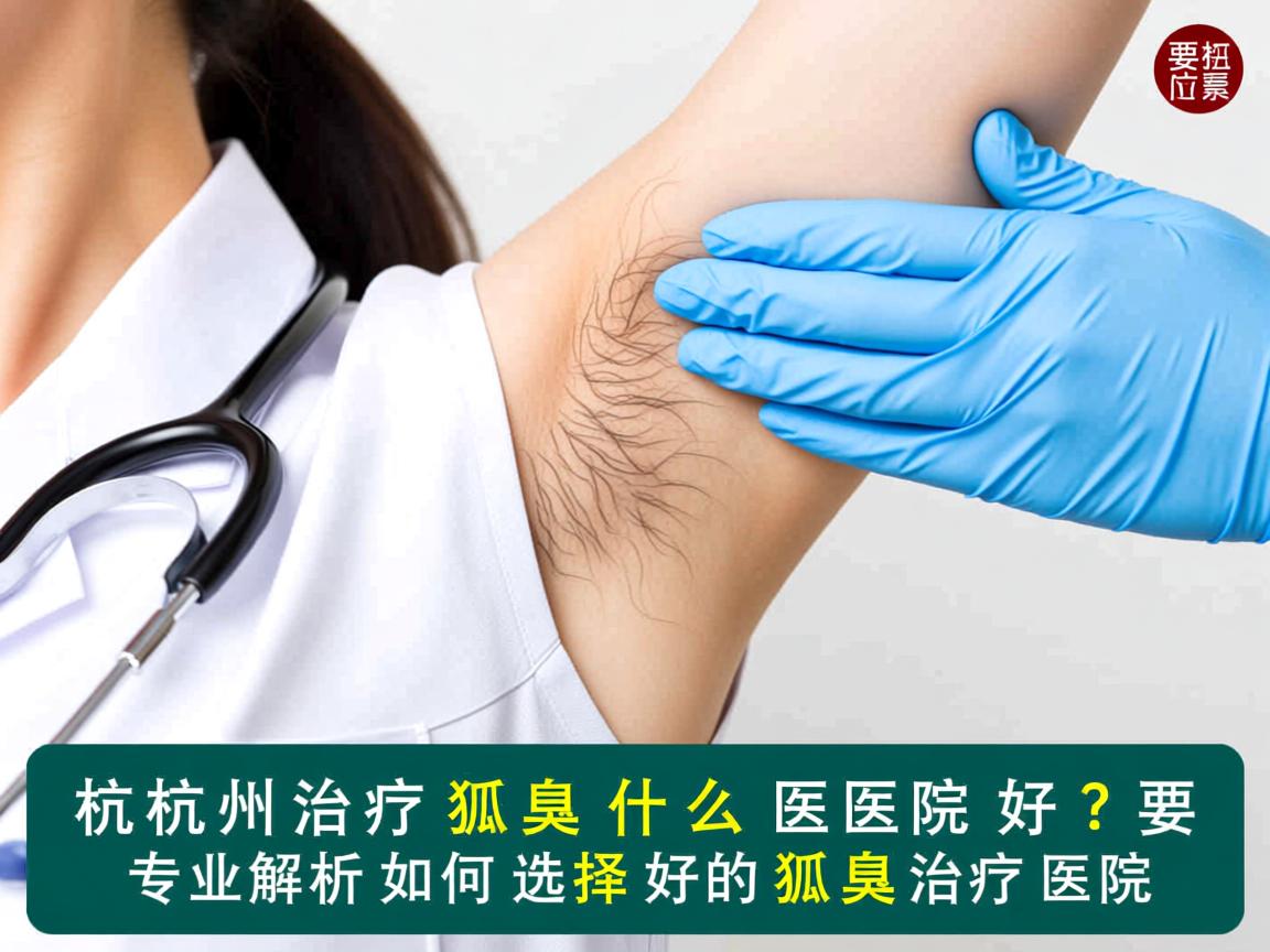 杭州治疗狐臭什么医院好？专业解析如何选择好的狐臭治疗医院