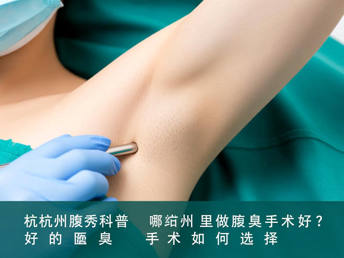 杭州腋秀科普，杭州哪里做腋臭手术好？好的腋臭手术如何选择