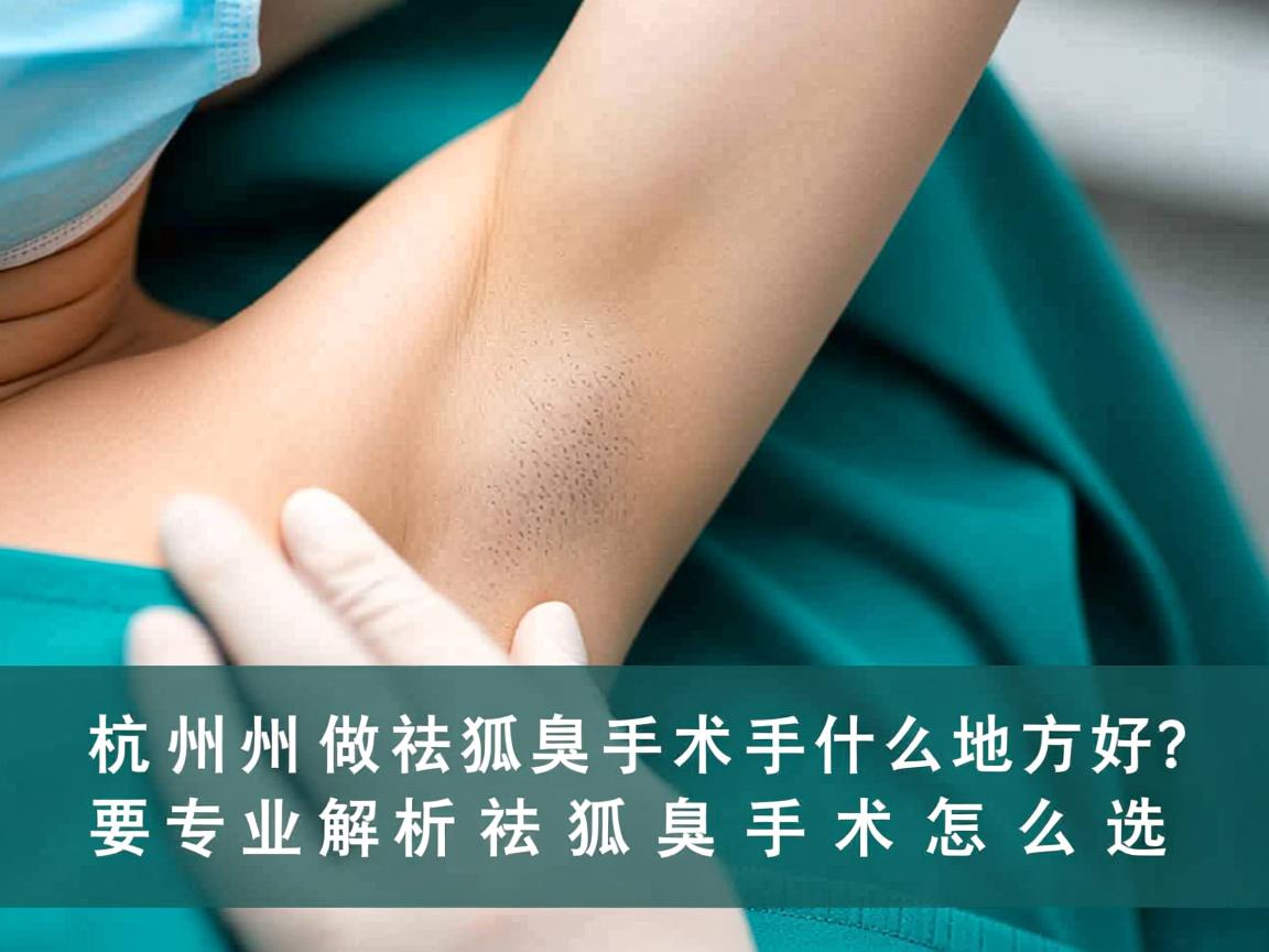 杭州做祛狐臭手术什么地方好？专业解析祛狐臭手术怎么选