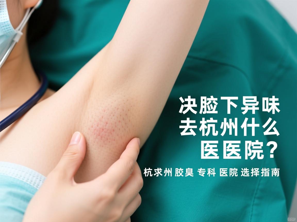 解决腋下异味去杭州什么医院？杭州腋臭专科医院选择指南