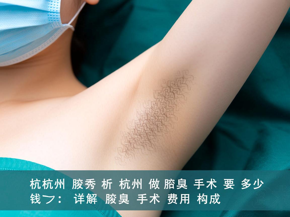 杭州腋秀解析，杭州做腋臭手术要多少钱，详解腋臭手术费用构成