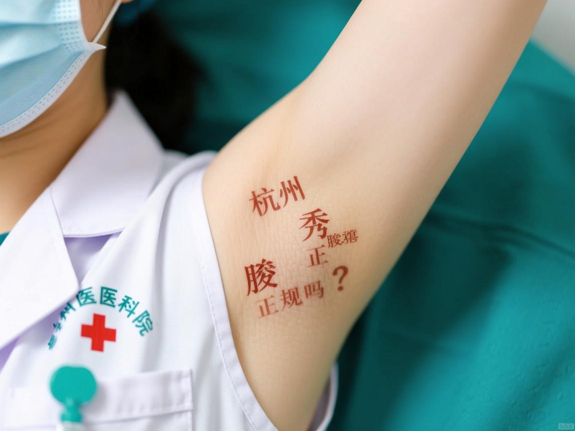 杭州腋秀腋臭专科医院正规吗？深度解析杭州腋秀腋臭专科正规性