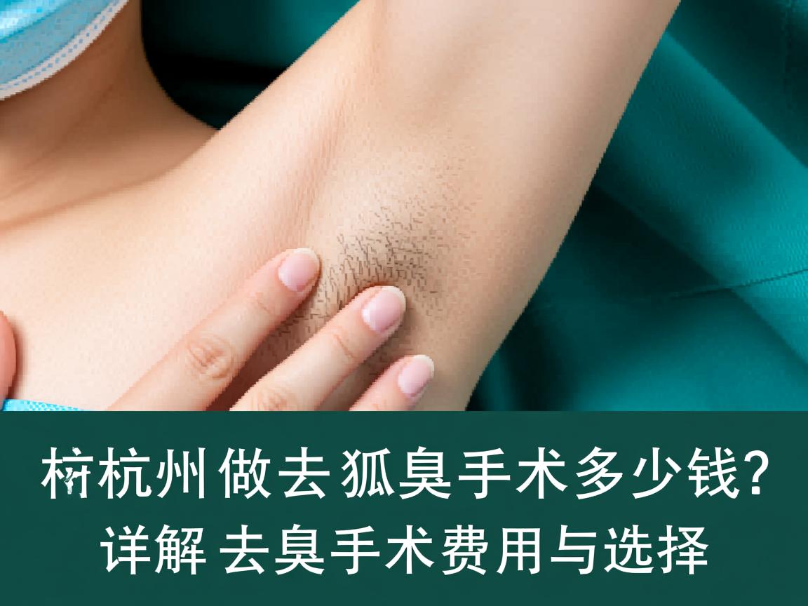 杭州做去狐臭手术多少钱？详解去狐臭手术费用与选择