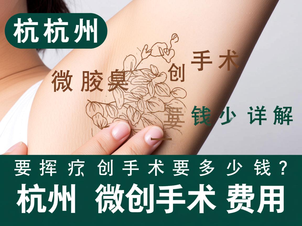 杭州腋臭微创手术要多少钱？详解杭州腋臭微创手术费用