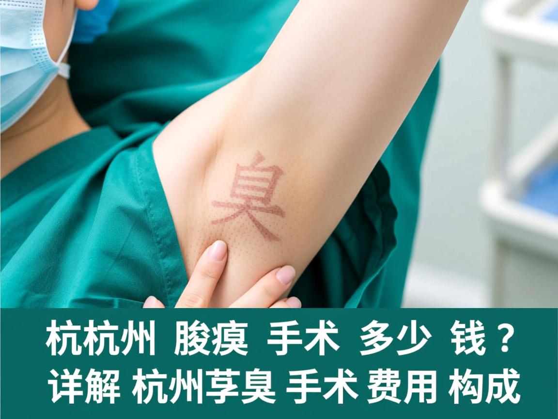 杭州腋臭手术多少钱？详解杭州腋臭手术费用构成