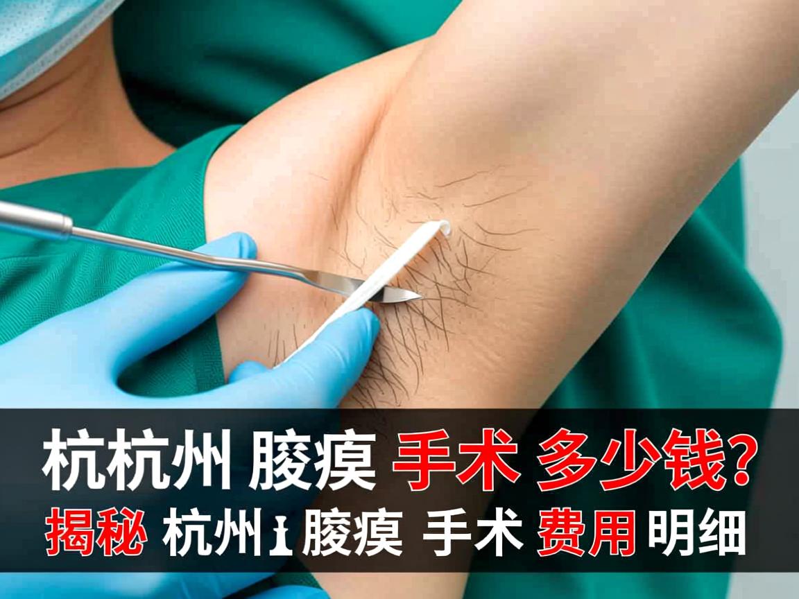 杭州腋臭手术多少钱？揭秘杭州腋臭手术费用明细