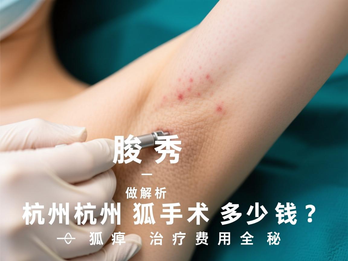 杭州腋秀解析，杭州做狐臭手术多少钱？狐臭治疗费用全揭秘