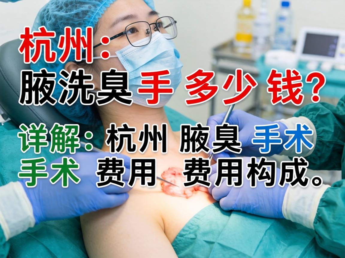 杭州腋臭手术多少钱？详解杭州腋臭手术费用构成