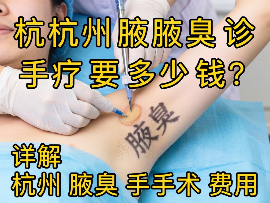 杭州腋臭诊疗要多少钱？详解杭州腋臭手术费用