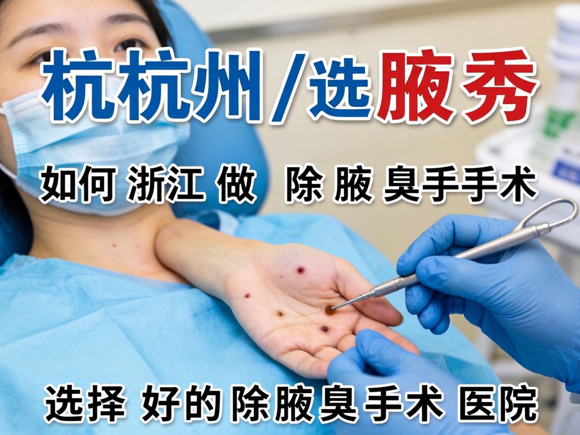 杭州腋秀解析，在浙江做除腋臭手术，如何选择好的除腋臭手术医院