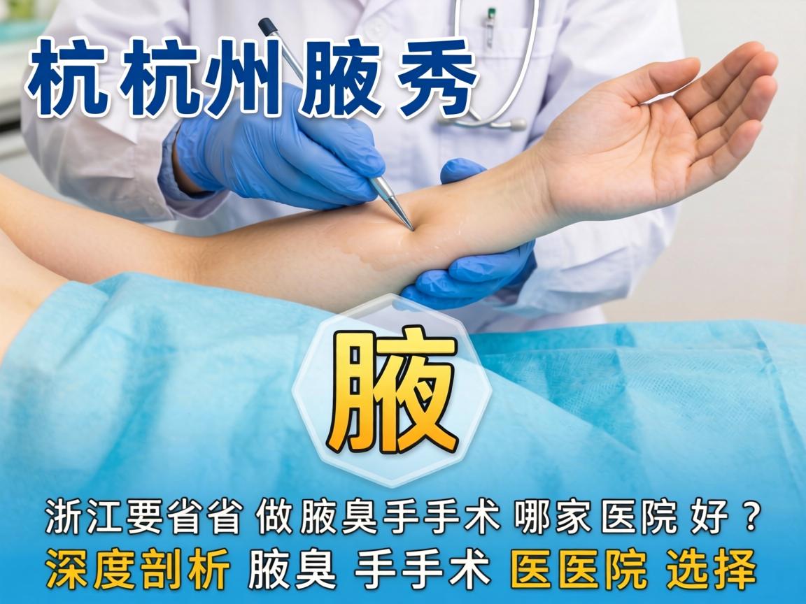 杭州腋秀解析，浙江省做腋臭手术哪家医院好？深度剖析腋臭手术医院选择