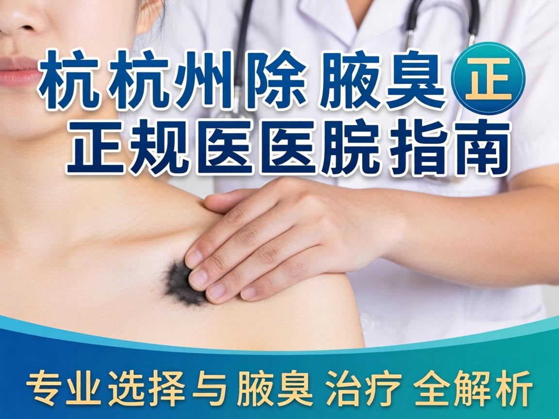 杭州除腋臭正规医院指南，专业选择与腋臭治疗全解析