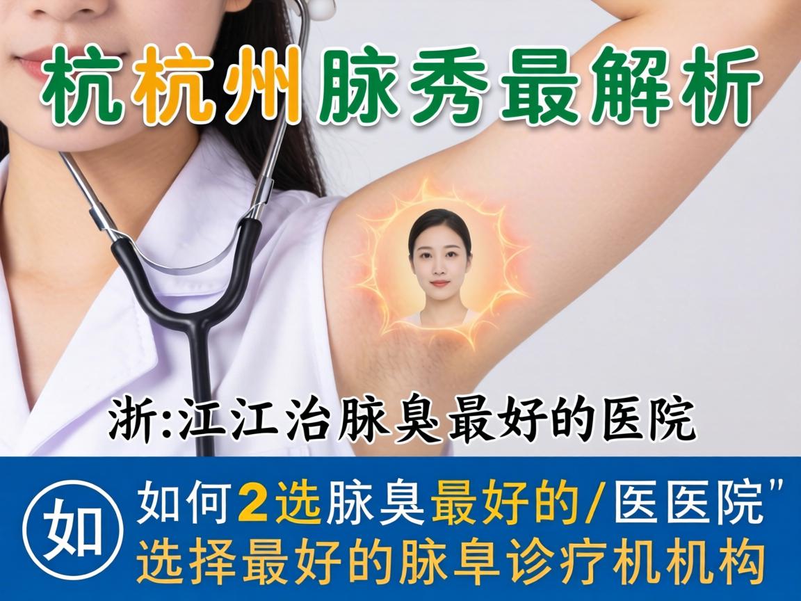 杭州腋秀解析，浙江治腋臭最好的医院，如何选择最好的腋臭诊疗机构