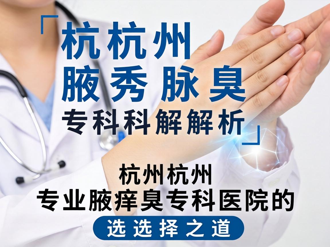 杭州腋秀腋臭专科解析,杭州专业腋臭专科医院的选择之道 杭州腋秀腋臭专科解析,杭州专业腋臭专科医院的选择之道