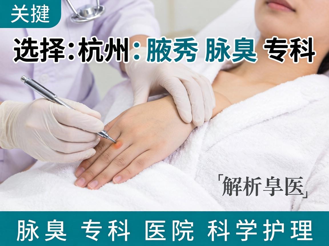 选择杭州腋秀腋臭专科，解析腋臭专科医院的科学护理