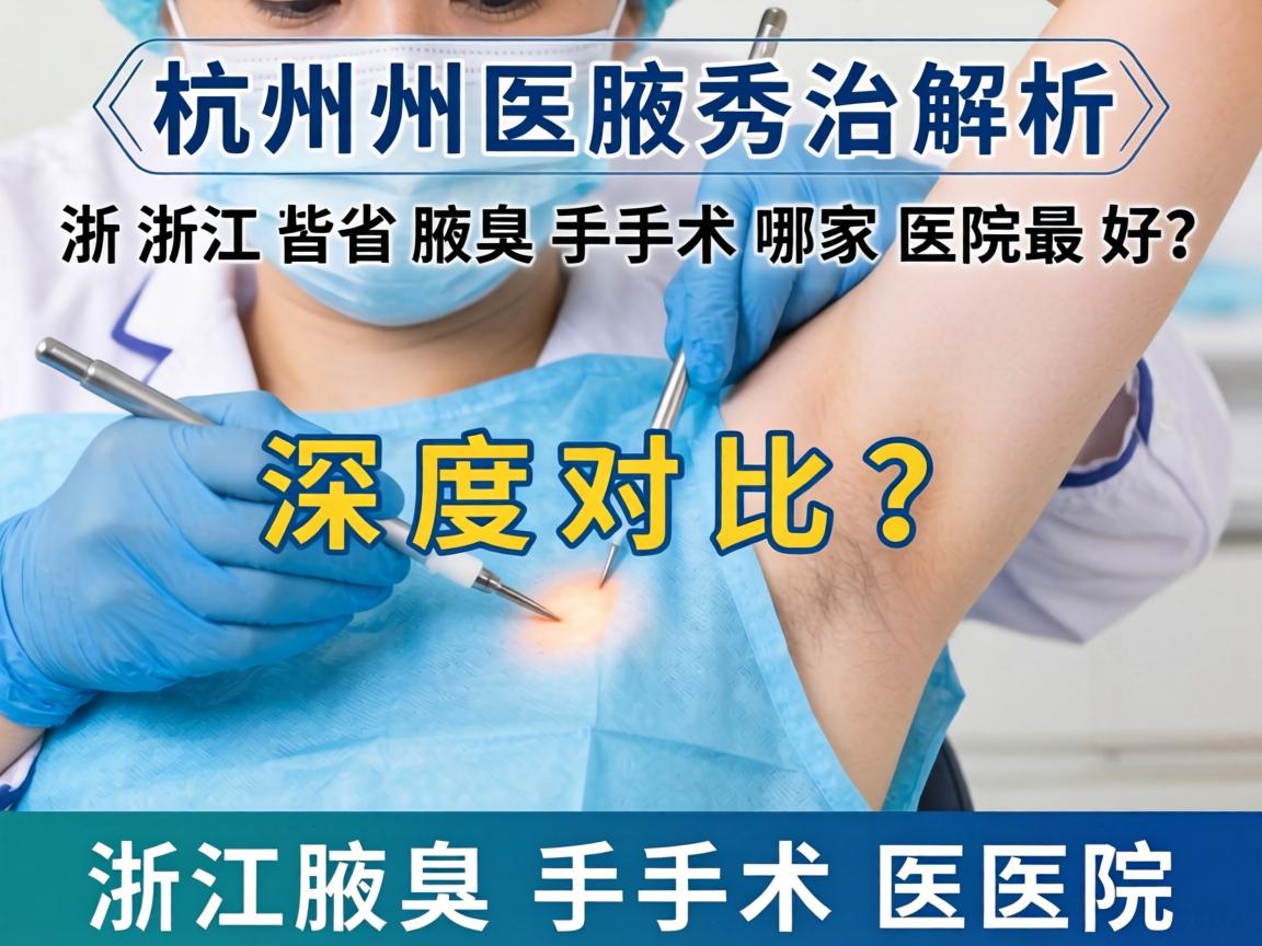 杭州腋秀解析，浙江省腋臭手术哪家医院最好？深度对比浙江腋臭手术医院
