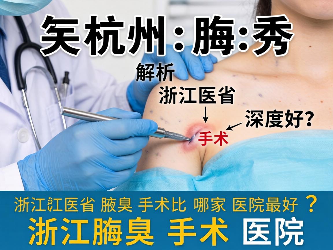 杭州腋秀解析，浙江省腋臭手术哪家医院最好？深度对比浙江腋臭手术医院
