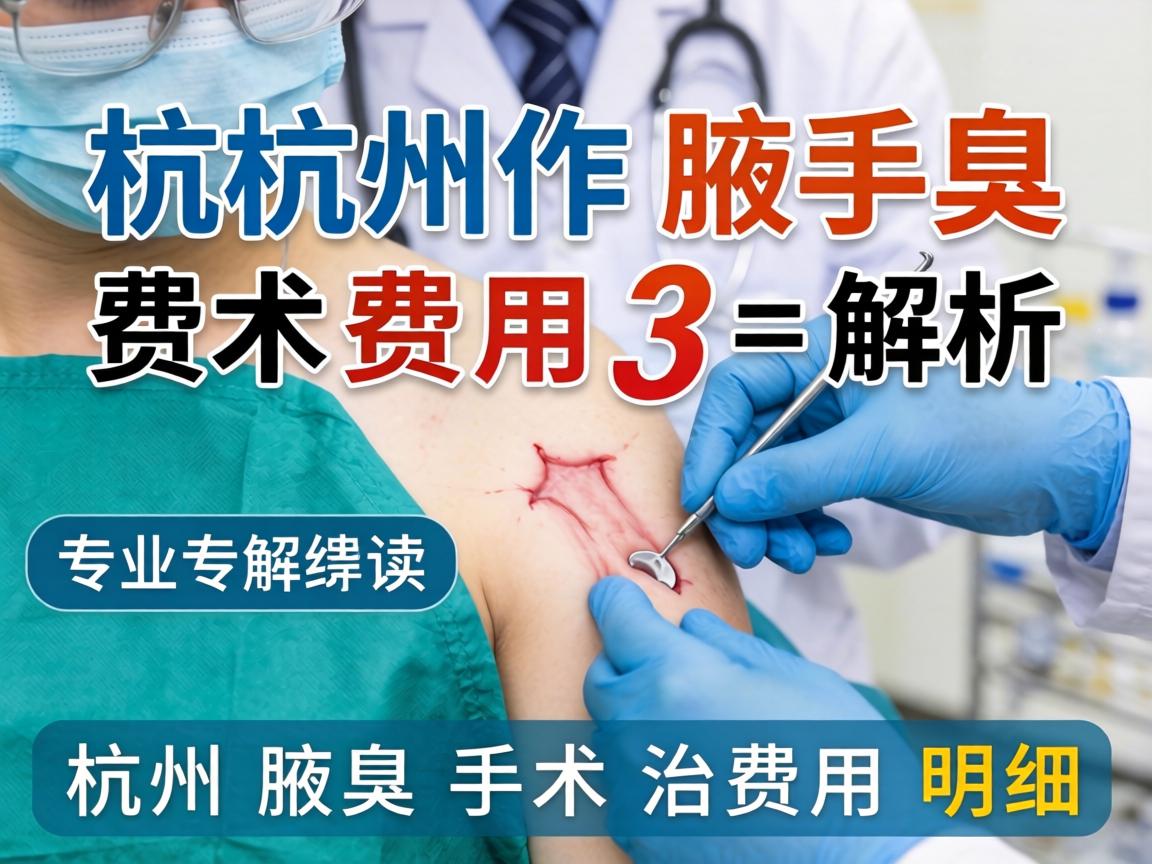 杭州腋臭手术费用解析，专业解读杭州腋臭手术治费用明细