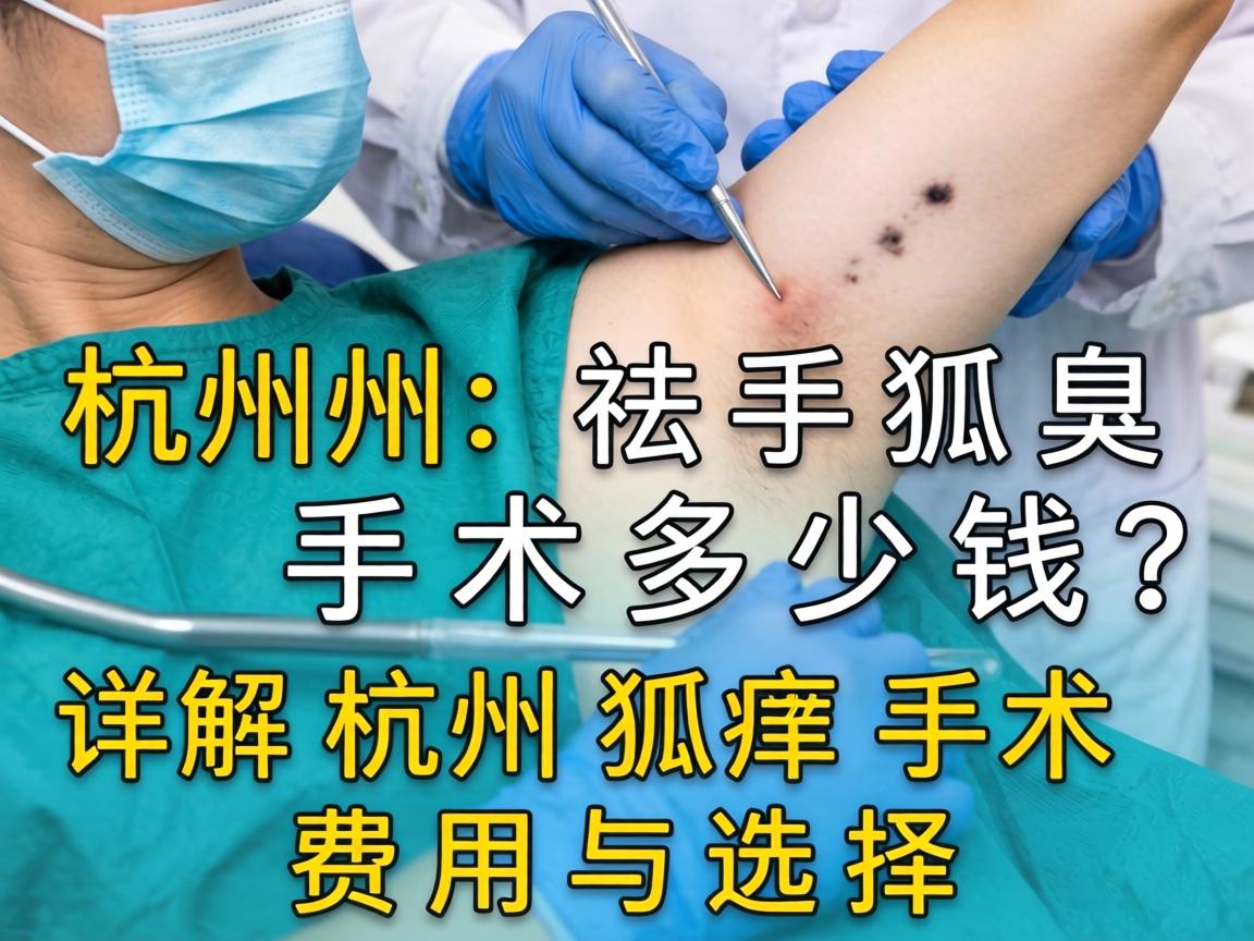 杭州祛狐臭手术要多少钱?详解杭州狐臭手术费用与选择 杭州祛狐臭手术要多少钱?详解杭州狐臭手术费用与选择