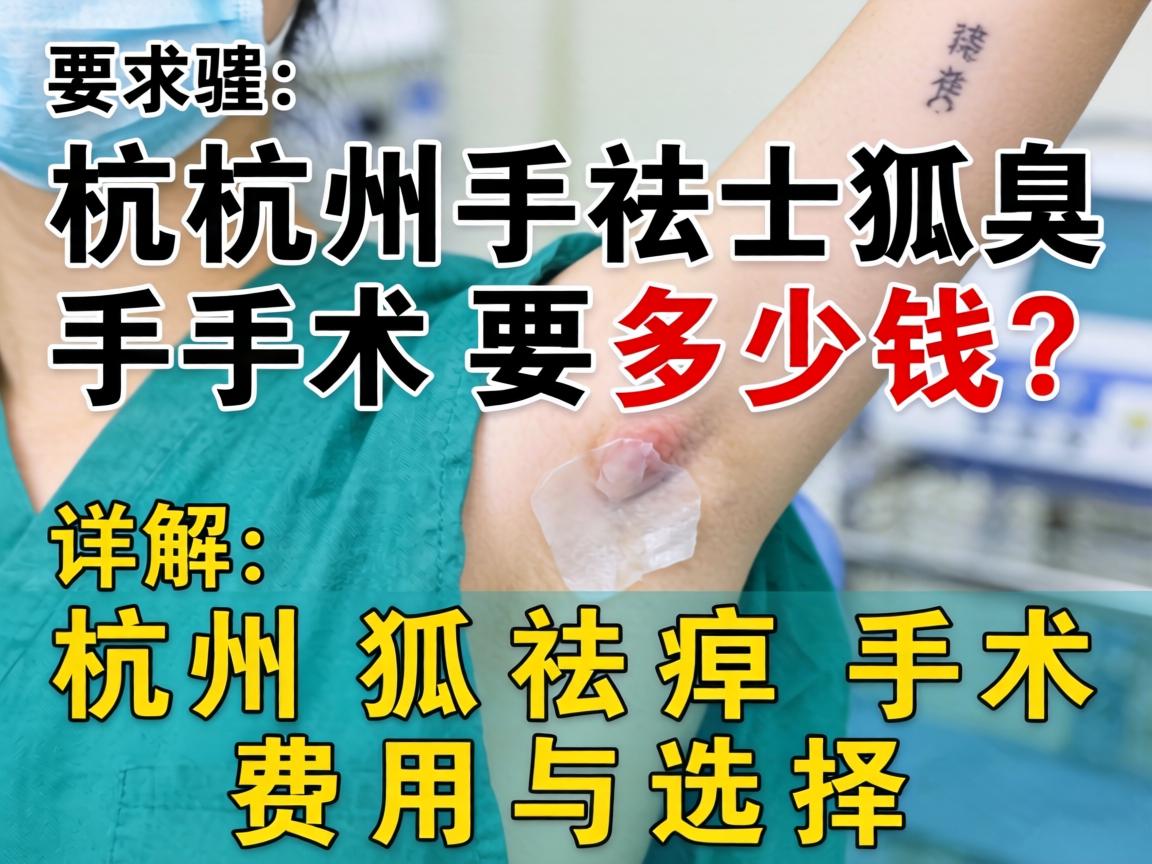 杭州祛狐臭手术要多少钱?详解杭州狐臭手术费用与选择 杭州祛狐臭手术要多少钱?详解杭州狐臭手术费用与选择