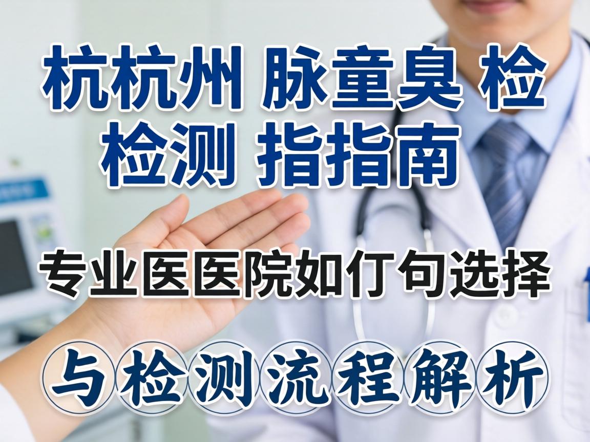 杭州腋臭检测指南，专业医院如何选择与检测流程解析