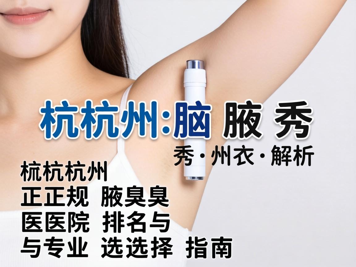 杭州腋秀解析,杭州正规腋臭医院排名与专业选择指南 杭州腋秀解析,杭州正规腋臭医院排名与专业选择指南