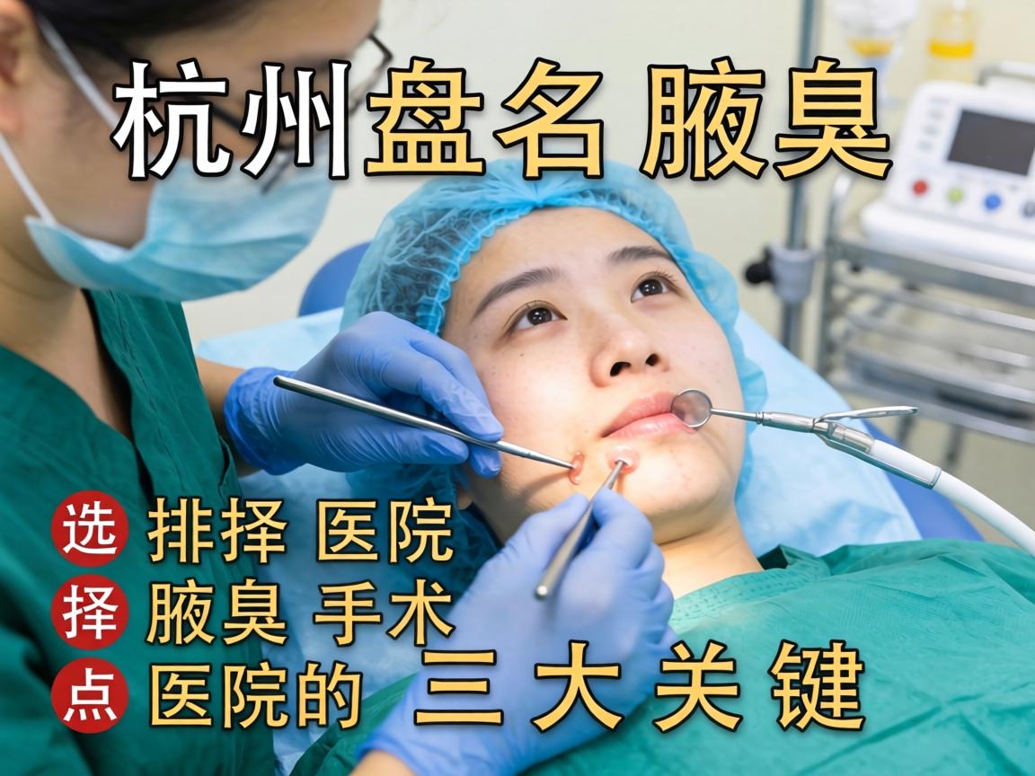 杭州腋臭手术医院排名盘点，选择腋臭手术医院的三大关键