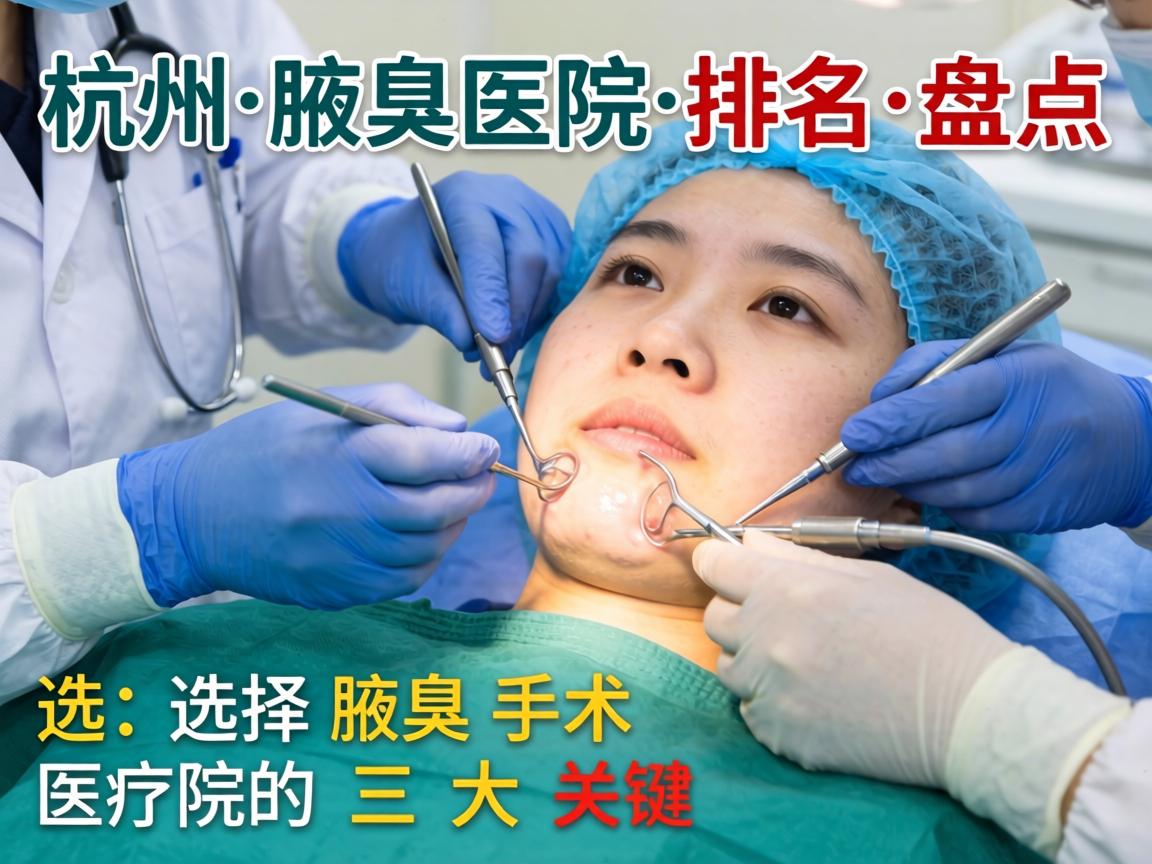 杭州腋臭手术医院排名盘点，选择腋臭手术医院的三大关键