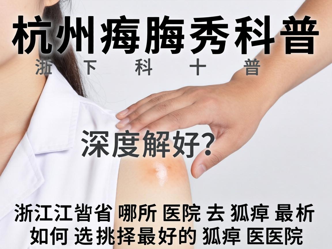 杭州腋秀科普，浙江省哪所医院去狐臭最好？深度解析如何选择最好的狐臭医院